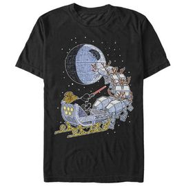 Star Wars Star Wars Men's Christmas Darth Vader Santa's Sleigh Short Sleeve Graphic T-Shirt