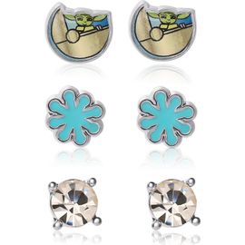 Star Wars Star Wars The Mandalorian Stud Earrings, 3 Pairs