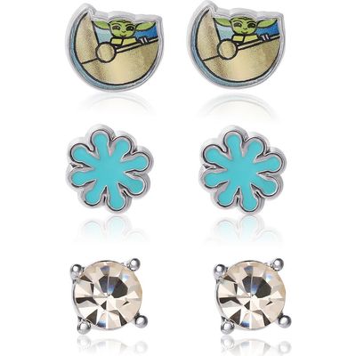 Star Wars Star Wars The Mandalorian Stud Earrings, 3 Pairs