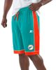 STARTER Men's Starter Aqua Miami Dolphins Throwback Fan Favorite Shorts  - 1