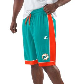 STARTER Men's Starter Aqua Miami Dolphins Throwback Fan Favorite Shorts 