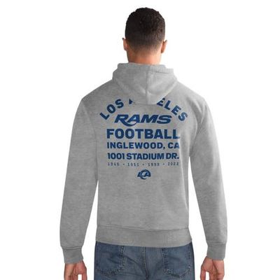 STARTER Men's Starter Ash Los Angeles Rams 1937 Hoodie 
