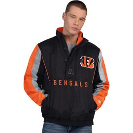 STARTER Men's Starter Black Cincinnati Bengals Thursday Night Gridiron Half-Zip Jacket 