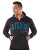 STARTER Men's Starter Black Detroit Lions Distressed Classic Full-Zip Hoodie  - 1