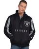 STARTER Men's Starter Black Las Vegas Raiders Thursday Night Gridiron Half-Zip Jacket  - 1