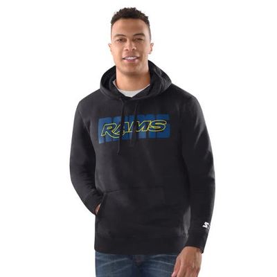 STARTER Men's Starter Black Los Angeles Rams Rookie Hoodie 