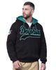 STARTER Men's Starter Black Miami Dolphins Big Shot Full-Zip Double Hoodie  - 1