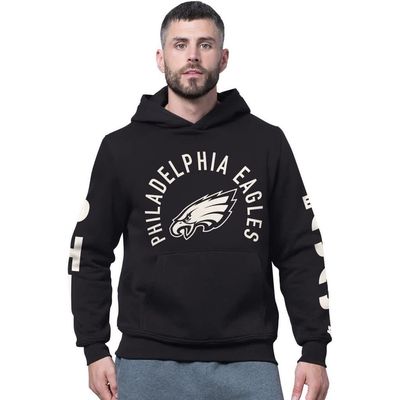 STARTER Men's Starter Black Philadelphia Eagles Handoff Fleece Hoodie Sweatshirt 