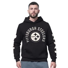 STARTER Men's Starter Black Pittsburgh Steelers Handoff Fleece Hoodie Sweatshirt 