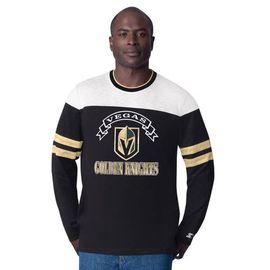 STARTER Men's Starter Black Vegas Golden Knights Blitz Durene Long Sleeve T-Shirt 