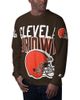 STARTER Men's Starter Brown Cleveland Browns Clutch Hit Long Sleeve T-Shirt  - 1