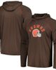 STARTER Men's Starter Brown Cleveland Browns Raglan Long Sleeve Hoodie T-Shirt  - 1