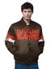 STARTER Men's Starter Brown Cleveland Browns Triple Option Satin Varsity Full-Snap Jacket  - 1