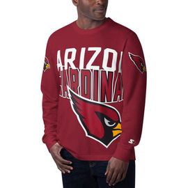 STARTER Men's Starter Cardinal Arizona Cardinals Clutch Hit Long Sleeve T-Shirt 