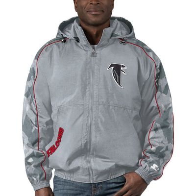 STARTER Men's Starter Gray Atlanta Falcons Thursday Night Gridiron Throwback Full-Zip Jacket 
