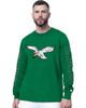STARTER Men's Starter Kelly Green Philadelphia Eagles Clutch Hit II Vintage Logo Long-Sleeve T-Shirt  - 1