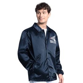 STARTER Men's Starter Navy Chicago White Sox Cooperstown Collection Point Man Full-Snap Coaches Jacket 