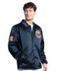 STARTER Men's Starter Navy Houston Astros Cooperstown Collection Point Man Full-Snap Coaches Jacket  - 1