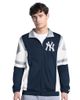 STARTER Men's Starter Navy/Gray New York Yankees Contender Tricot Full-Zip Track Jacket  - 1