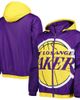 STARTER Men's Starter Purple Los Angeles Lakers The Triple Double Full-Zip Hoodie Jacket  - 1