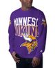 STARTER Men's Starter Purple Minnesota Vikings Clutch Hit Long Sleeve T-Shirt  - 1