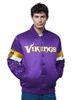 STARTER Men's Starter Purple Minnesota Vikings Triple Option Satin Varsity Full-Snap Jacket  - 1