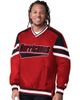 STARTER Men's Starter Red Carolina Hurricanes Reliever V-Neck Pullover Jacket  - 1