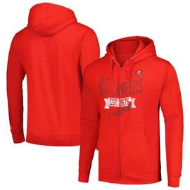 STARTER Men's Starter Red Tampa Bay Buccaneers Domestic Post Season Full-Zip Hoodie 