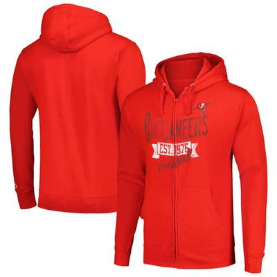 STARTER Men's Starter Red Tampa Bay Buccaneers Domestic Post Season Full-Zip Hoodie 