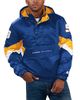 STARTER Men's Starter Royal Chase Elliott Home Team Satin Half-Zip Hoodie Jacket  - 1