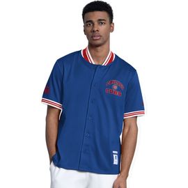 STARTER Men's Starter Royal Chicago Cubs Button-Up Short Sleeve Jacket 