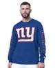 STARTER Men's Starter Royal New York Giants Clutch Hit II Long-Sleeve T-Shirt  - 1
