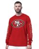 STARTER Men's Starter Scarlet San Francisco 49ers Clutch Hit II Long-Sleeve T-Shirt  - 1