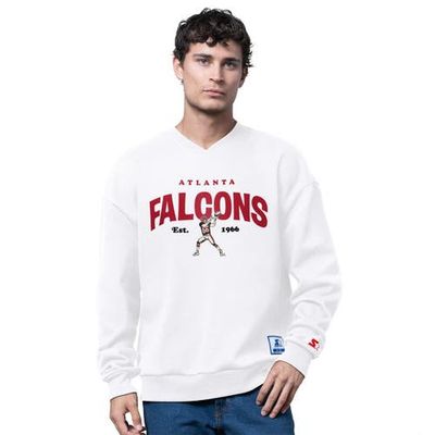 STARTER Men's Starter White Atlanta Falcons 1966 Throwback Collection Sweatshirt 