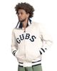 STARTER Men's Starter White Chicago Cubs The Captain Cooperstown Logo Full-Zip Varsity Jacket  - 1