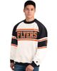 STARTER Men's Starter White Philadelphia Flyers Defense Fleece Crewneck Sweatshirt  - 1