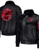 STARTER Men's Starter x Ty Mopkins Black Brooklyn Nets Black History Month Satin Full-Zip Jacket  - 1