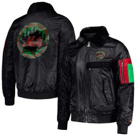 STARTER Men's Starter x Ty Mopkins Black New York Mets Black History Month Satin Full-Zip Jacket 