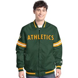 STARTER Men's Starter Green Athletics Scout Full-Snap Varsity Jacket 