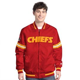 STARTER Men's Starter Red Kansas City Chiefs Scout Full-Snap Varsity Jacket 