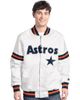 STARTER Men's Starter White Houston Astros Cooperstown Scout Full-Snap Varsity Jacket  - 1