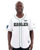 STARTER Men's Starter White Philadelphia Eagles Relay Vintage Full-Button Baseball Jersey  - 1