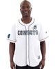 STARTER STARTER Men's G-III Sports by Carl Banks White Dallas Cowboys Throwback Relay Baseball Jersey  - 1
