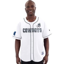 STARTER STARTER Men's G-III Sports by Carl Banks White Dallas Cowboys Throwback Relay Baseball Jersey 
