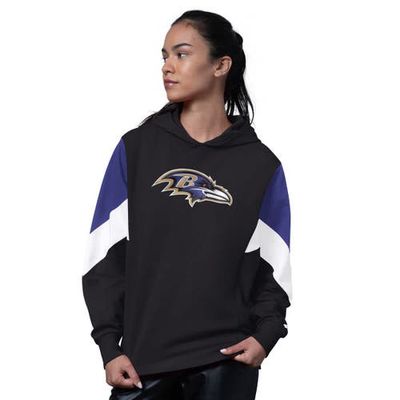 STARTER Women's Starter Black Baltimore Ravens Scrimmage Hoodie 