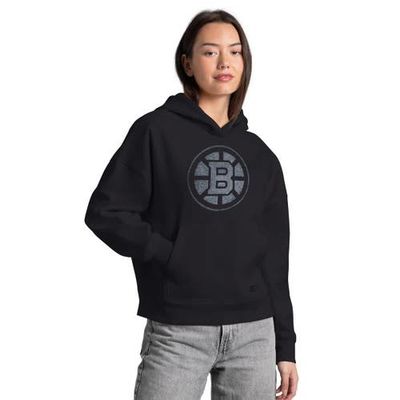 STARTER Women's Starter Black Boston Bruins Rhinestone Relaxed Hoodie 