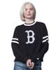 STARTER Women's Starter Black Boston Red Sox Rally Cropped Drop Shoulder Crewneck Sweatshirt  - 1
