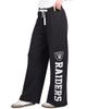 STARTER Women's Starter Black Las Vegas Raiders Field Wide Leg Sweatpants  - 1