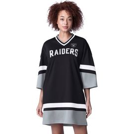 STARTER Women's Starter Black Las Vegas Raiders Slap Shot 3/4 Sleeve Sneaker Dress 
