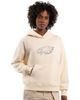 STARTER Women's Starter Cream Philadelphia Eagles Rhinestone Relaxed Hoodie  - 1